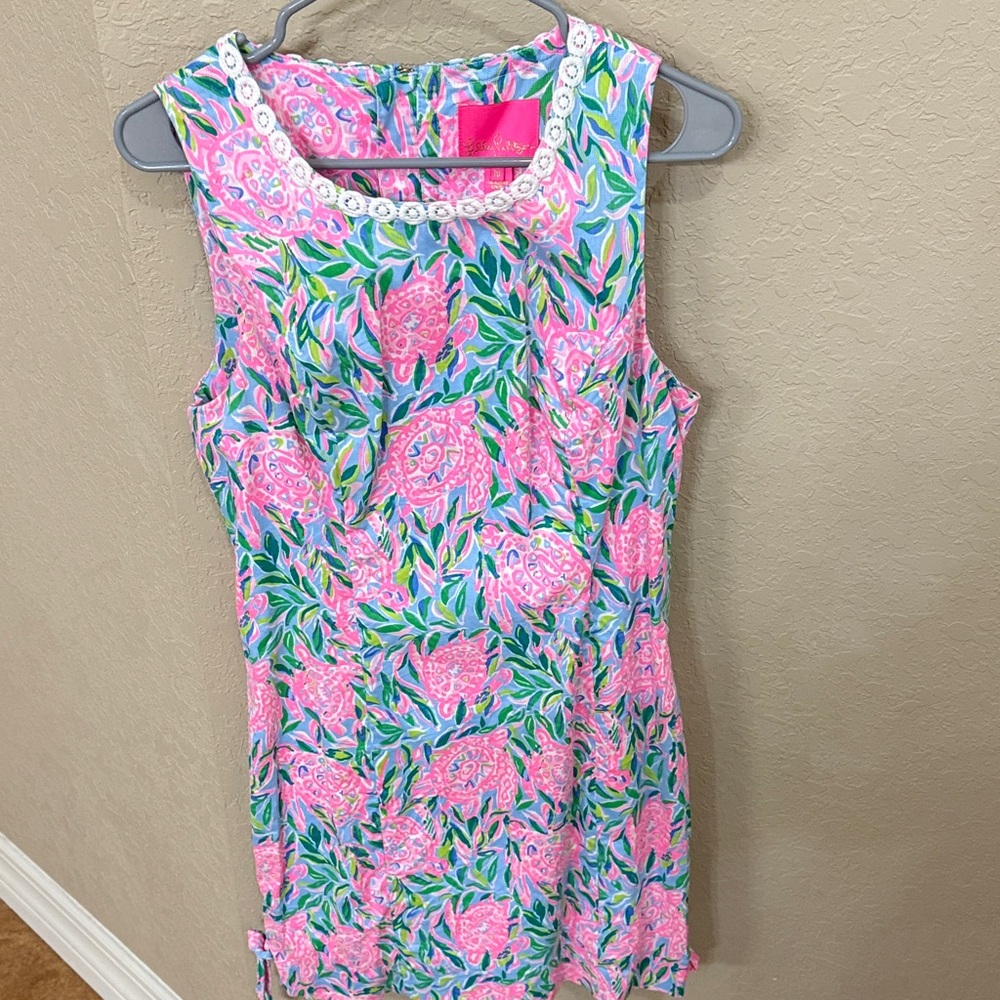 Lilly Pulitzer Sleeveless Dress with Pink and Green Pattern